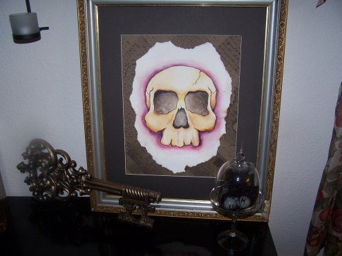 A close up of the painting by Ryan.