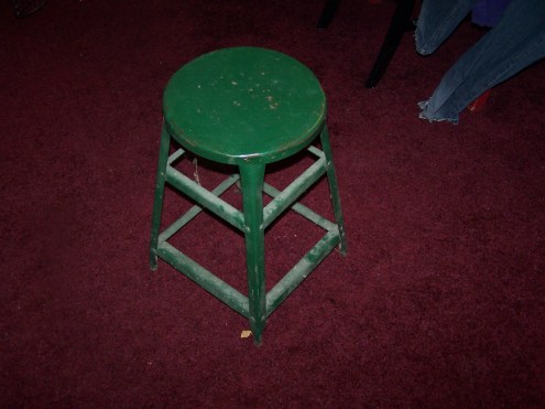 Littl metal stool before.