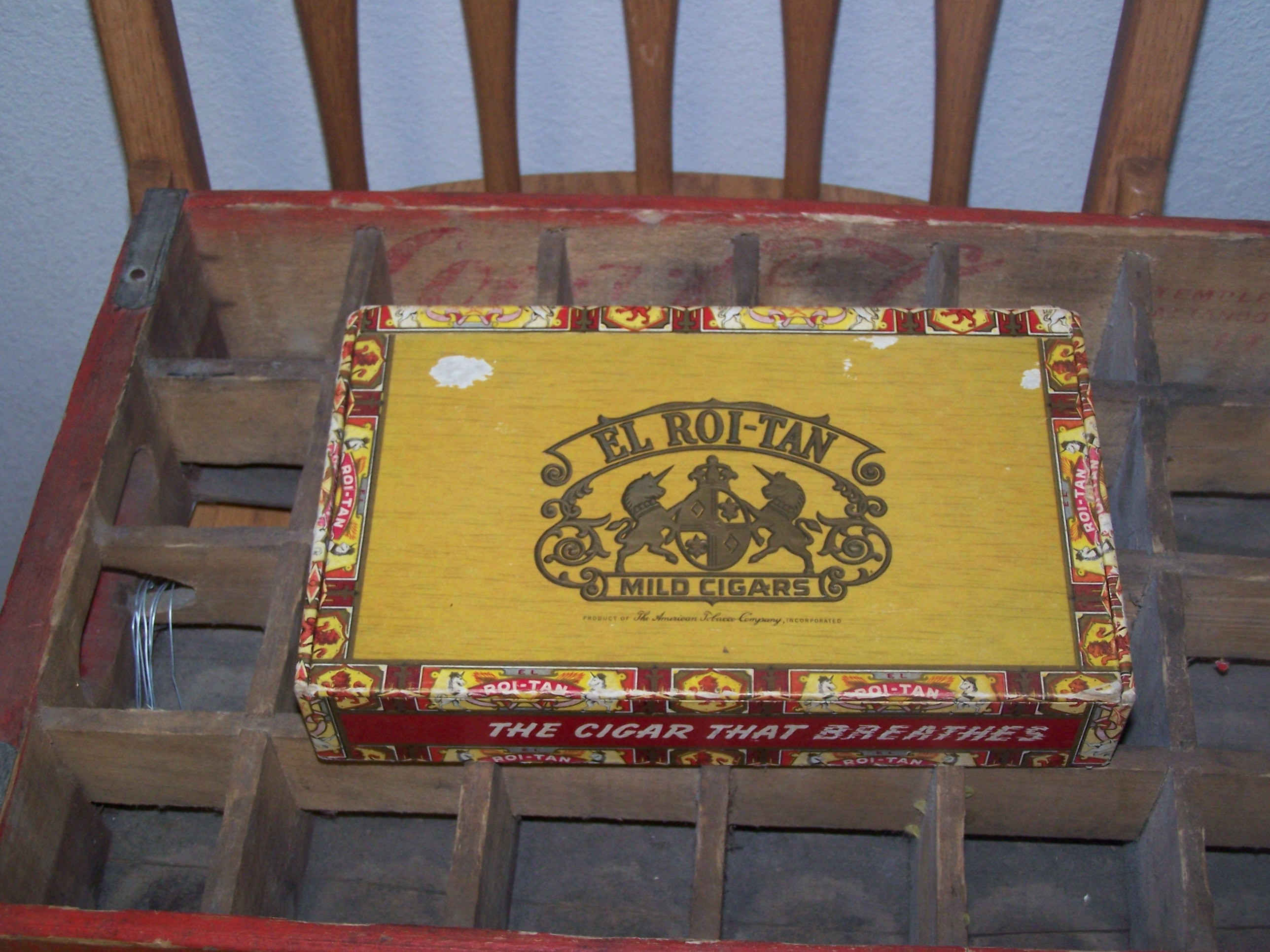 This is a very old cigar box.  I though this would be beautiful to hold little odds and ends.