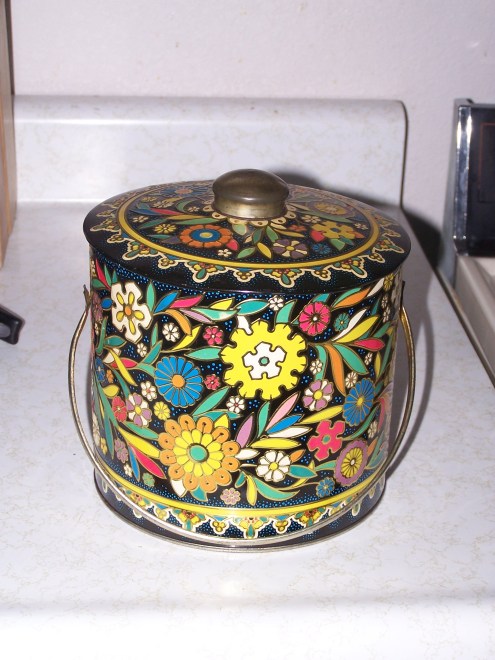 The colors don't really match our black and white and red theme, but it was too funky to pass up!