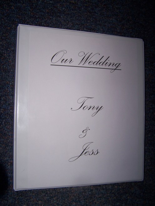 My Planner!  I simply printed up this simple, but pretty cover on the computer, printed it, and inserted into the binder pocket.