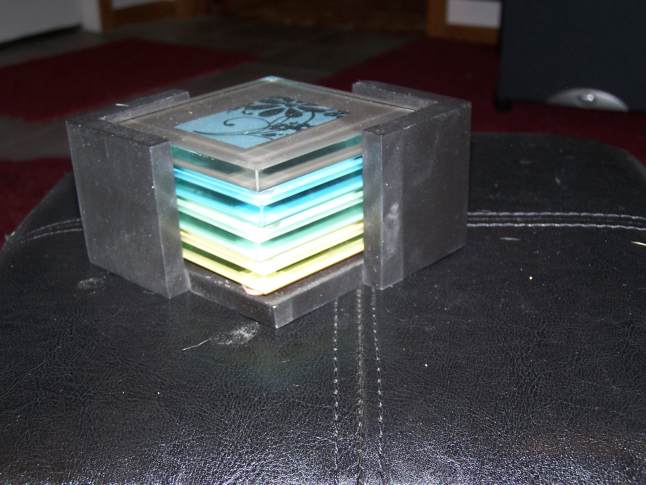 They even have their own little wooden holder.