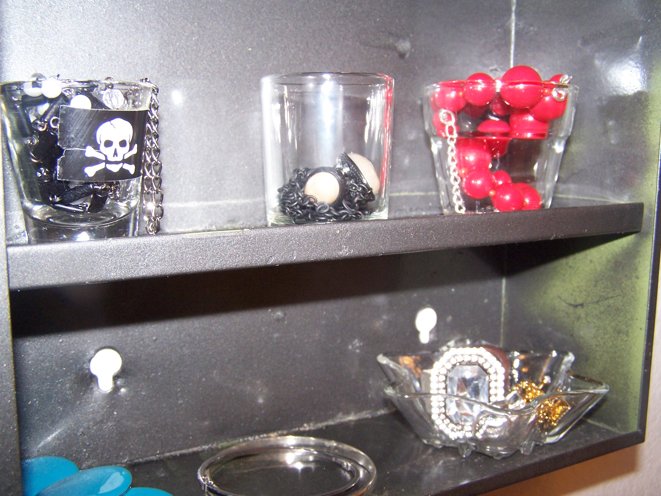 Close up of the jars.  I love that little one with the skull on it.