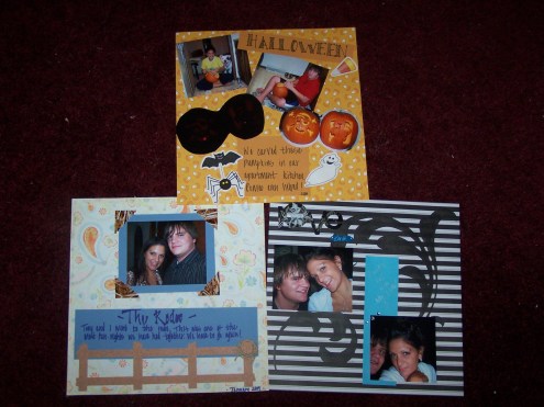 I did the black swirl as well as the spider web lettering for Halloween by hand.