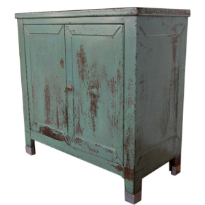 A metal cabinet.  This would be cute in almost any room.