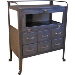 A metal and glass medical cart.  So what I am looking for!