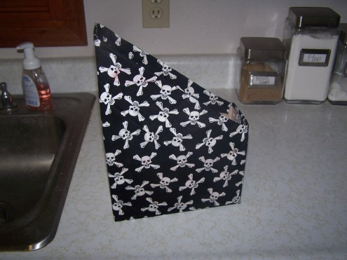 I didn't take a before picture of the empty cereal box, but here is the finished product.