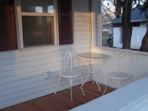And on the other side- our lovely vintage ice cream table and chairs!