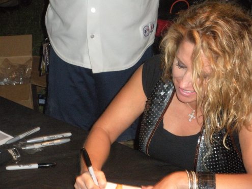 We got her autograph and a Good Luck, and even a high five when I told her we were using her song for our wedding!