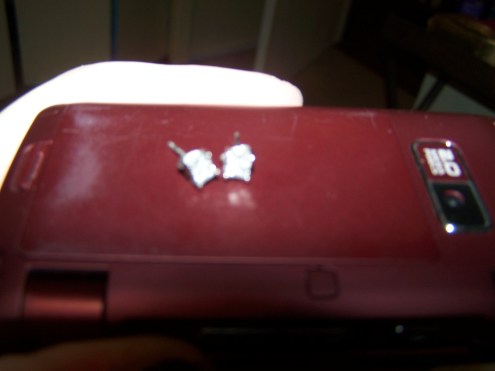 And gorgeous diamond earrings!  Can you guess who they are from?  (Yes, I have still not perfected photos of jewelry!)